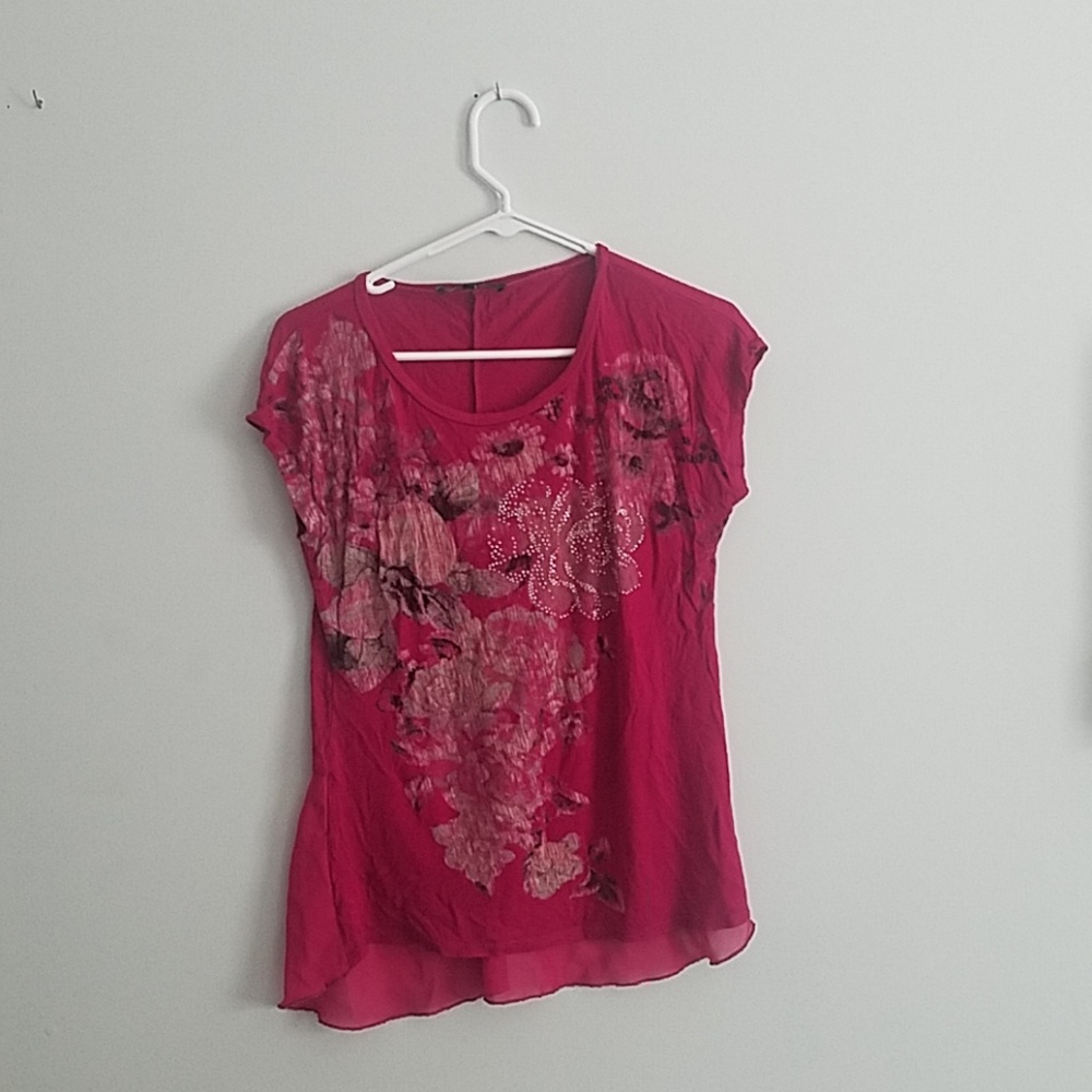 Petite small pink blouse